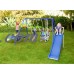 Sportspower Almansor Metal Swing Set with Slide and Trampoline   552151727